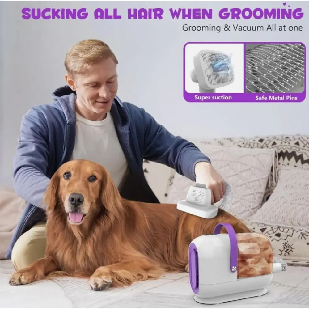 Homeika Pet Grooming Kit & Dog Hair Vacuum, 99% Pet Hair Suction, 1.5L Dust Cup
